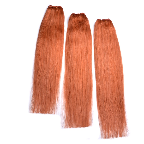 27# Light Brown Straight Human Hair Weaves 1PC Hair Weaving Bundle 5A Thick Machine Weft Double Wefted Hair Promotion 18" ~ 24"