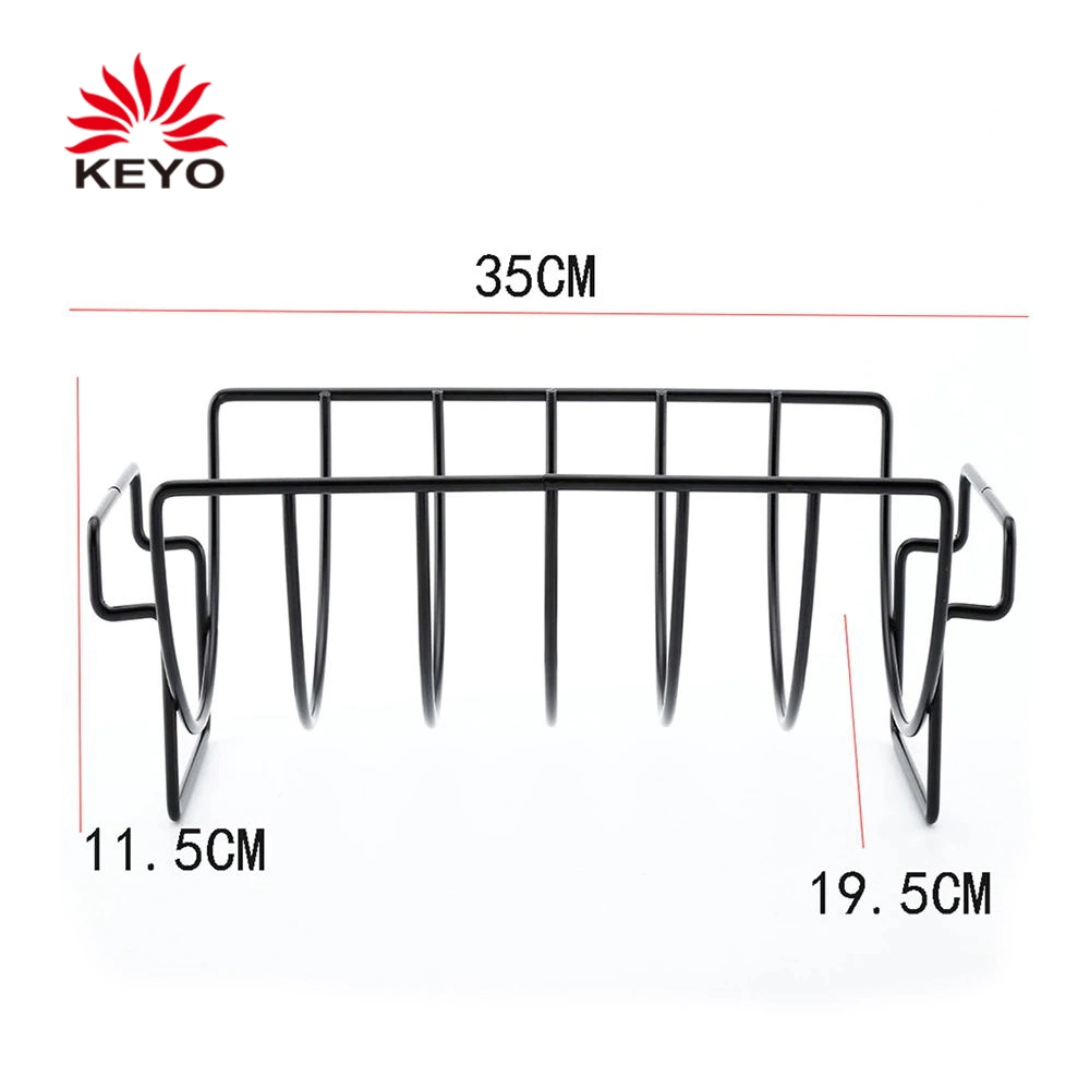 El fumador de gas y carbón de leña barbacoa Barbacoa costillas de acero inoxidable para rack de soporte de tostado