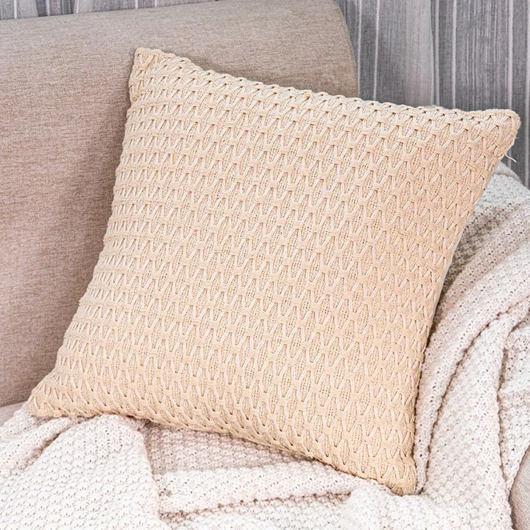 Nordic Cotton Weave Bohemian Tassel Pillow Office Lumbar Pillow Bedside Cushion Sofa Pillowcase