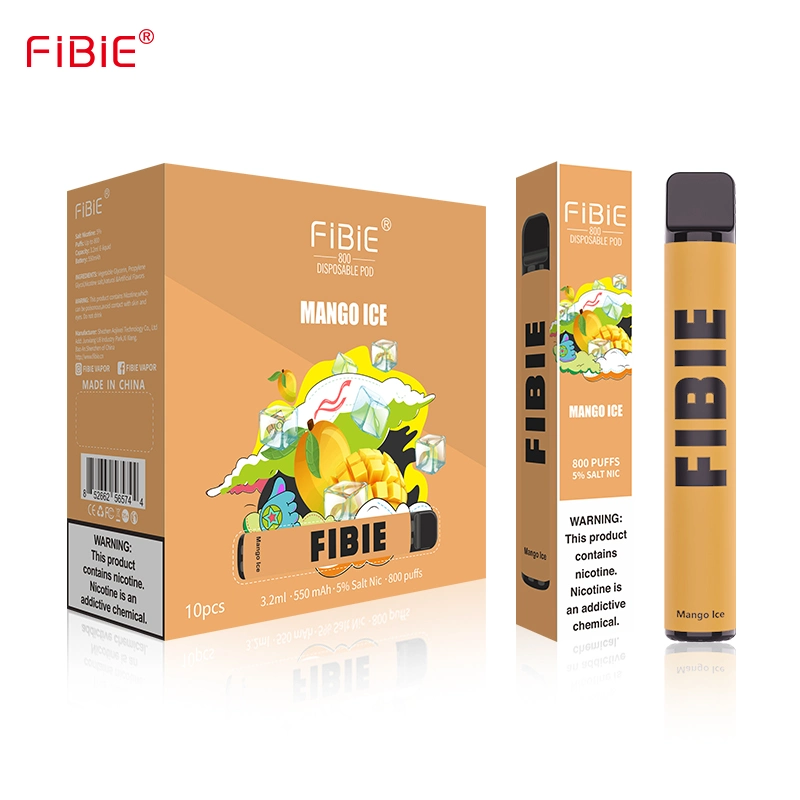 Fibie Vape Pan 550 mAh batterie usine OEM fournisseur de fruits en gros Saveur 800puffs E cigarette