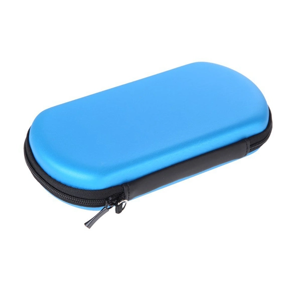 حقيبة حمل مصنوعة من خلات فينيل الإيثيلين (EVA) مصنوعة من الجلد المحبب والواقي من الصدمات باللون الأزرق PU لموفر الطاقة (FRT2-334)