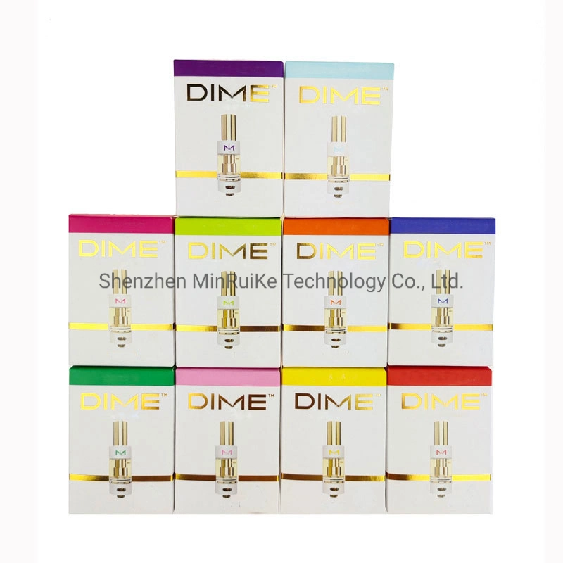 Dime Disposable/Chargeable vape Vape Pen Kit 320mAh 360mAh Battery 0.5ml Empty Ceramic Coil Thick Oil Cartridge Tank Gift Box