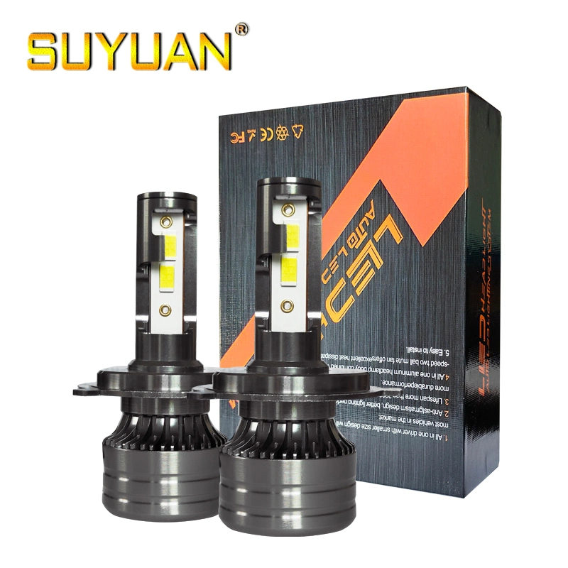 Factory Super Bright Q7 LED Light Auto Bulb H4 12V63W 10000lm 6000K High Power Car Headlight with Long Life Csp 3570 Chip