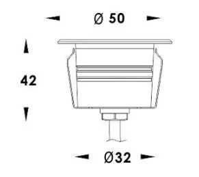 1,6W IP67 LED 220V Inground praça jardim de alumínio para exterior da retaguarda MARCAÇÃO