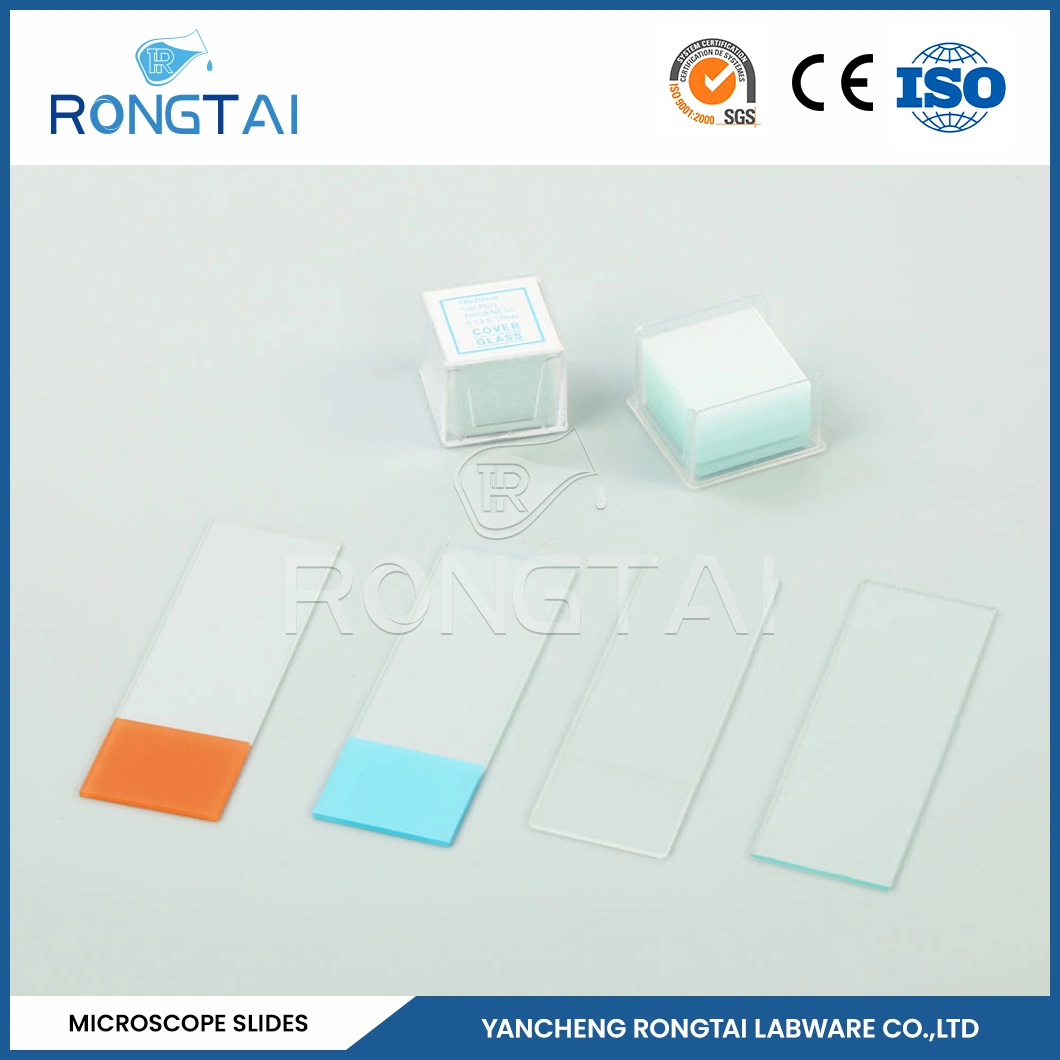 Rongtai Clear Microscope Slide Manufacturers Pathology Glass Slides Китай 7101 7102 7105 7107 7109 микроскоп, пластмасса