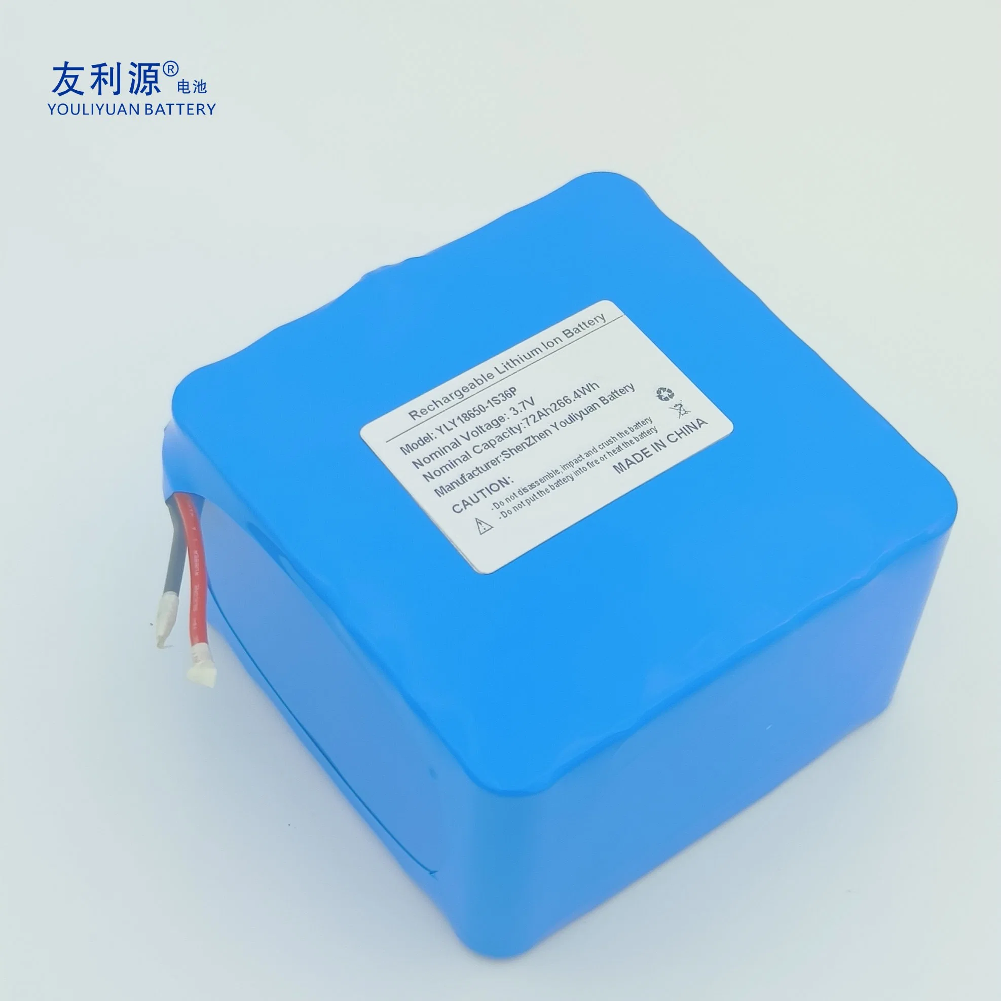 OEM/ODM Rechargeable 18650 Battery 1s36p 3.7V 72ah Lithium Ion Battery Pack Emergency Battery UPS Battery Power Tool Battery Energy Storage Battery