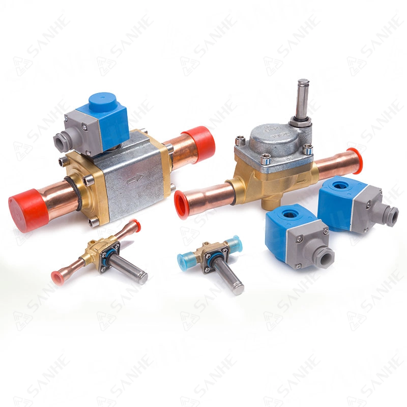 Válvulas de controlo das válvulas solenóide ligações de soldadura peças de refrigeração