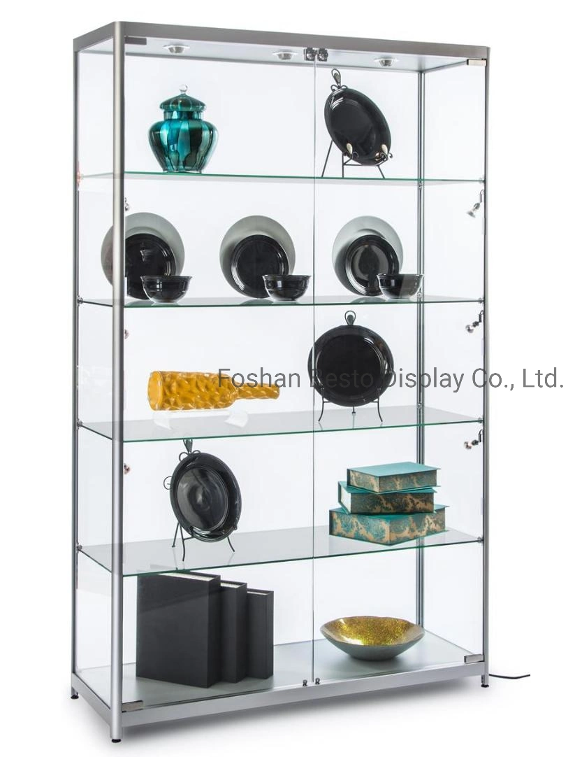 78 Inch Height Glass Display Cabinets with LED Lights and Glass Shelves for Vape Store, Smoke Shop, Jewelry Store, Tabacco, Cigeratte Store, Retail Display.