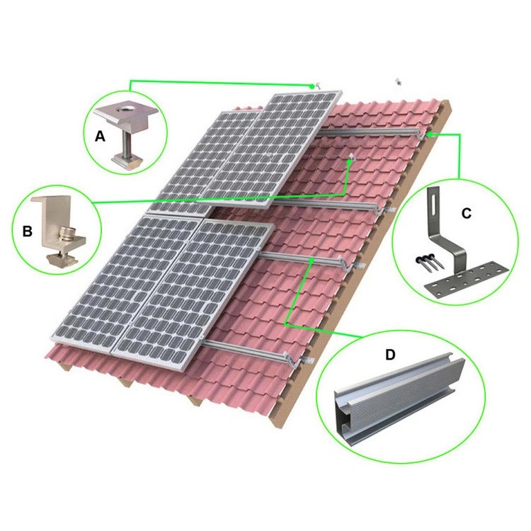 Solar PV Mount Stainless Steel Metal Roof Hanger Bolts Solar Accessories