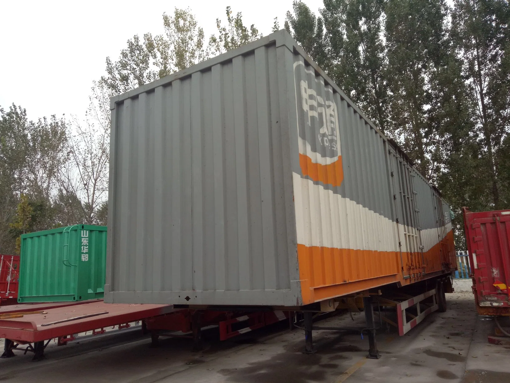 Luen Heavy Duty Aluminum Box Van Wing Open Semi Trailer