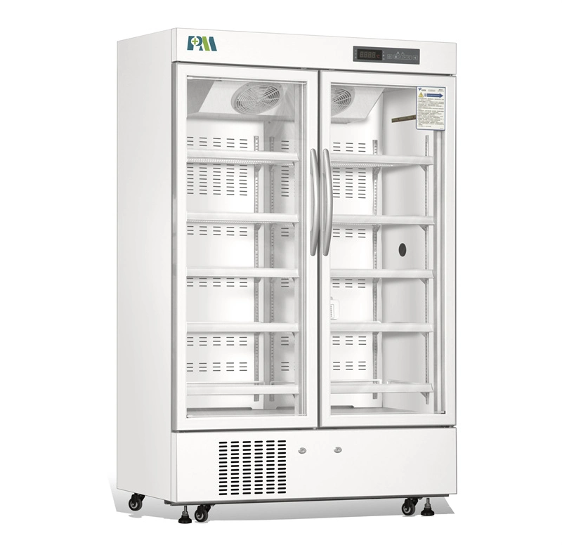 Biomedical Pharmacy Vaccine Refrigerator Drug Fridges 1006 Liters Double Glass Door