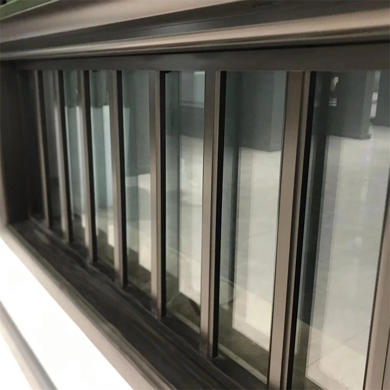 China Good Quality Factory Cheap Price 3 Track Aluminium Aluminum Sliding Window with Stainless Steel Net Screen with Securtiy Fence