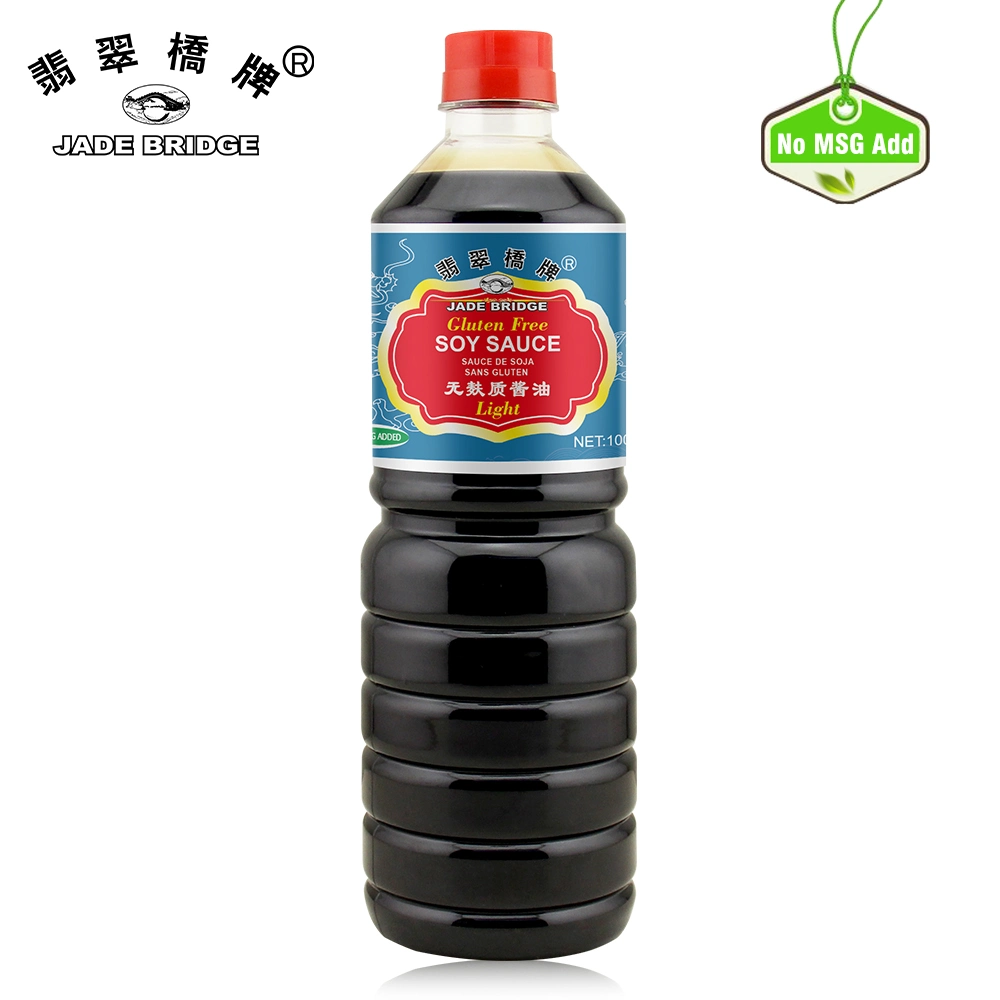 Chinese Manufacturer Glass Bottle Packing Bulk Wholesale/Supplier Jade Bridge 500 Ml Gluten Free Light Soy Sauce