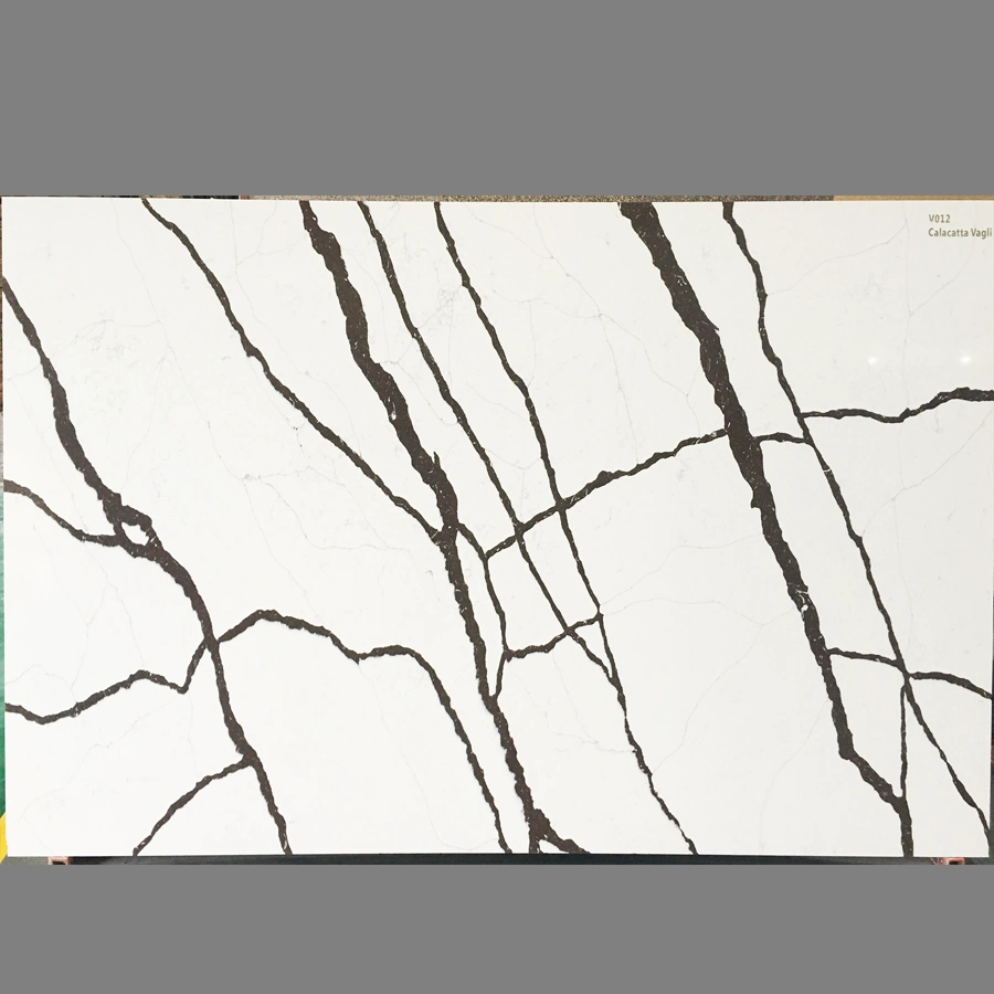 Künstliche Quarzplatten Weiß Farbe Weiß Quarzstein Calacatta Dd2