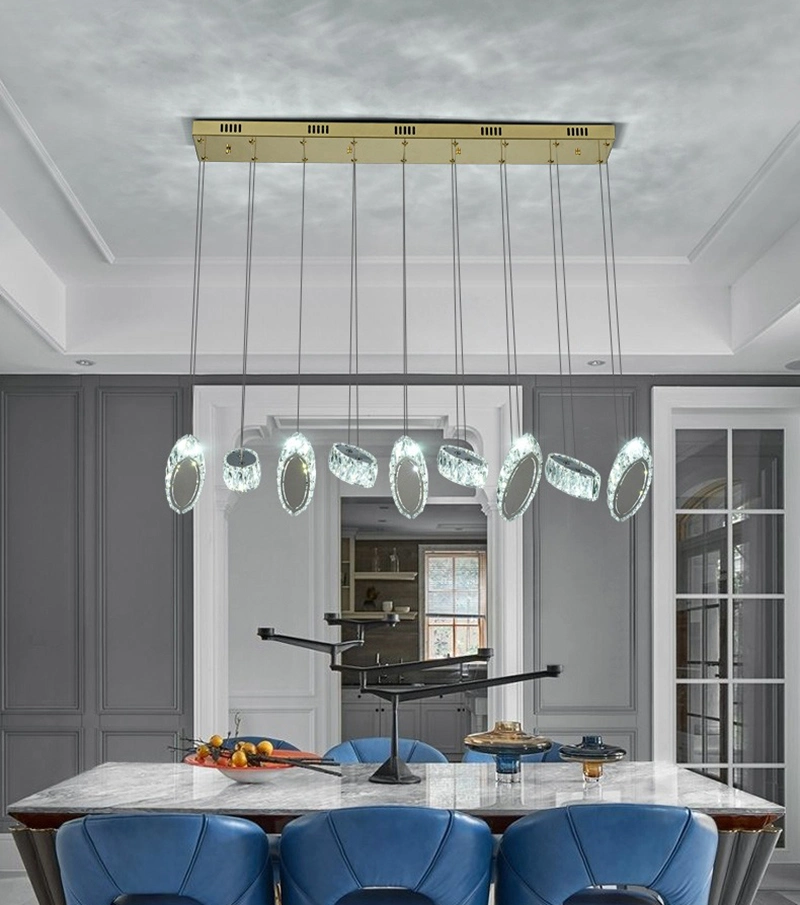 Super Skylite Restaurant and Living Room Lighting L9 Crystal Multi Head Chandelier