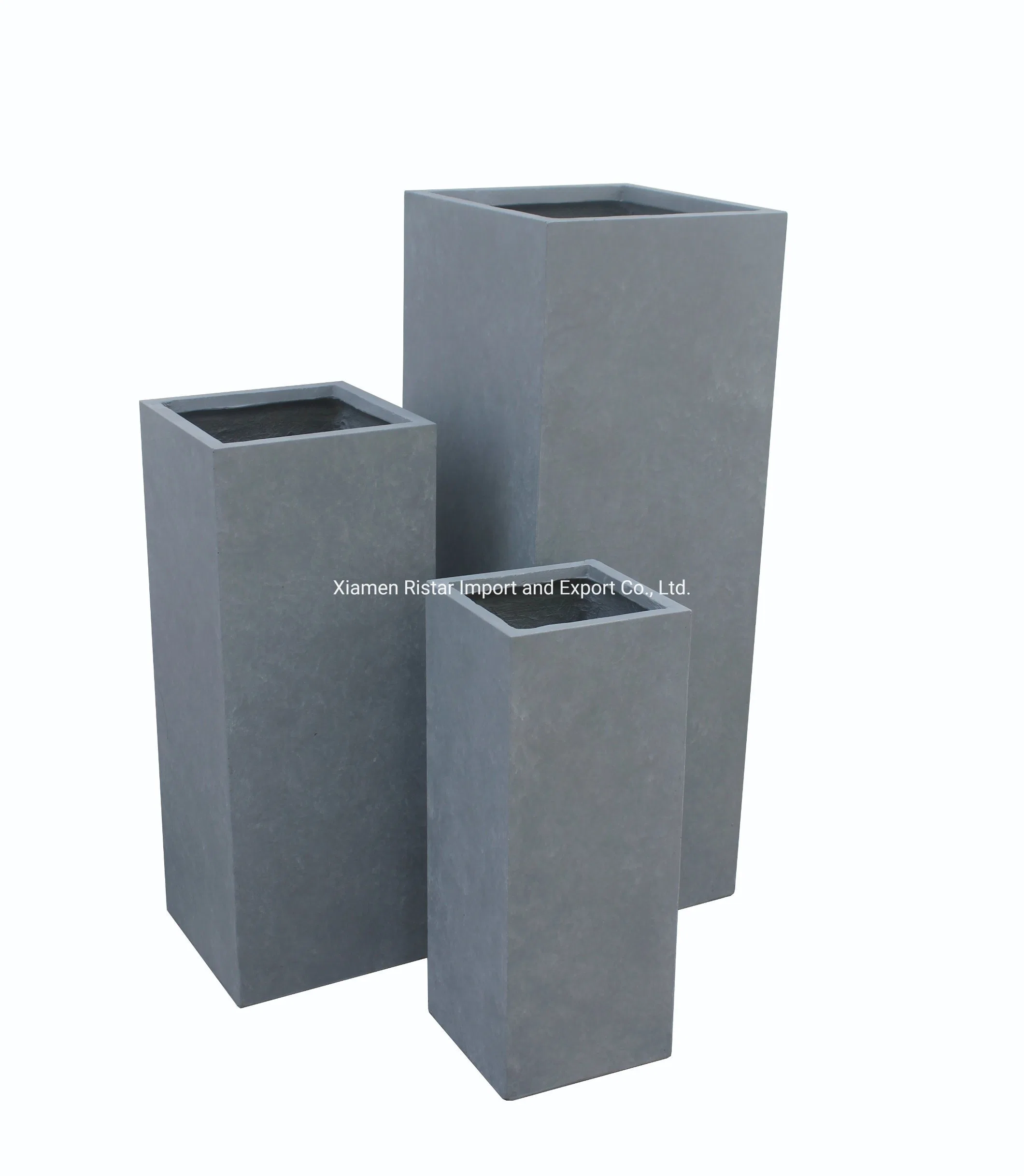 Factory Direct Selling Modern Rectangle Concrete Planter Lightweight Concrete Outdoor Large Planter Flower Pot for Garden