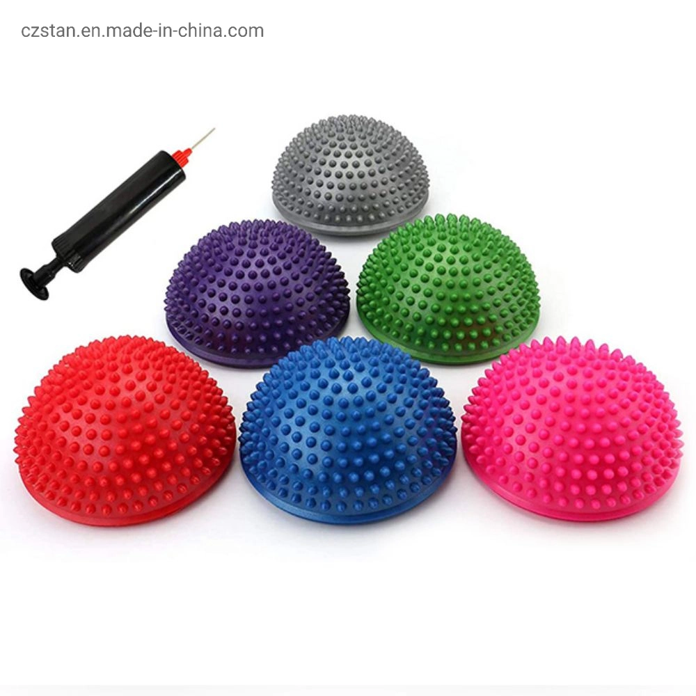 PVC Balance Pods with Hand Pump Half Massage Ball