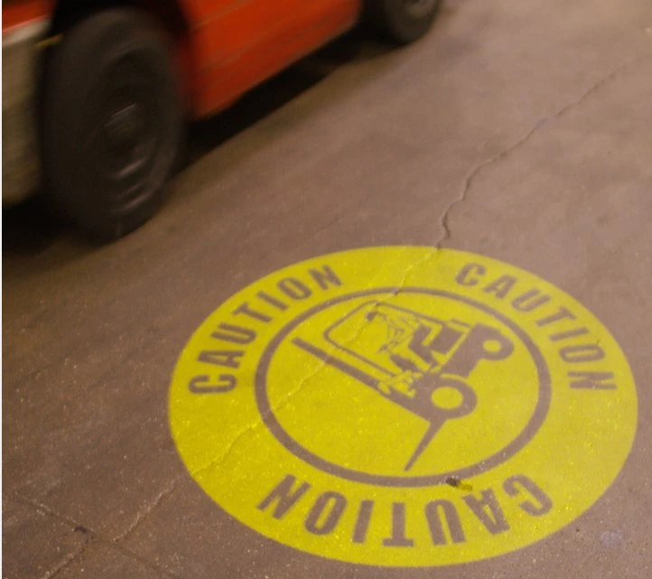 Industrial Viirtual Safety Floor Sign Gobo Projector Used in High Traffic Areas