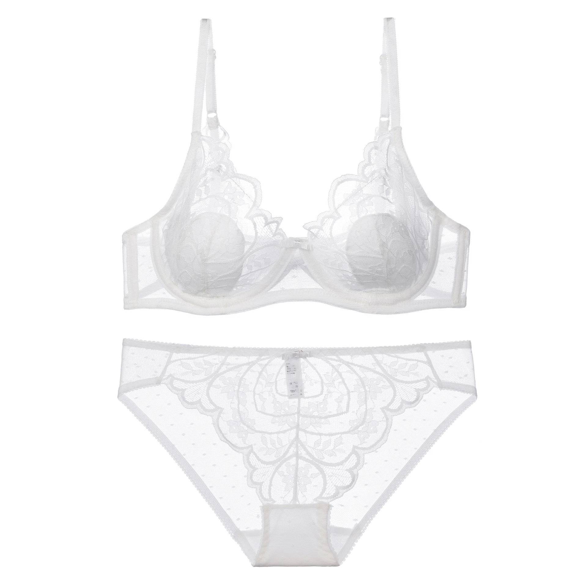 2021 China transparente ropa interior mujeres Sexy lencería Bra Brief Sets