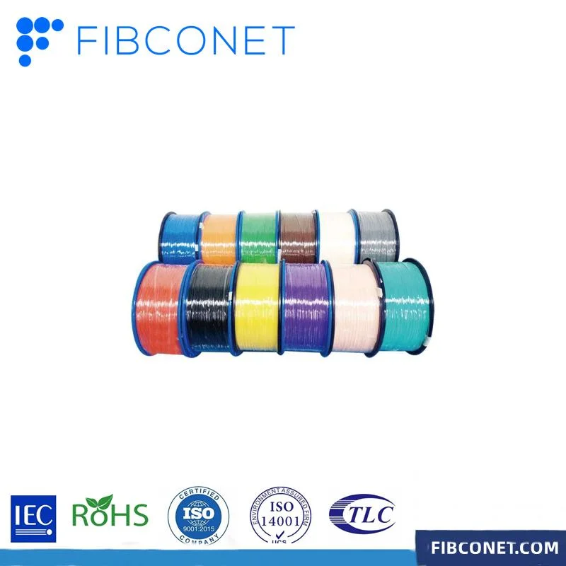 FTTH único modo de color desnuda óptica G657A2 el cable de fibra óptica de vidrio