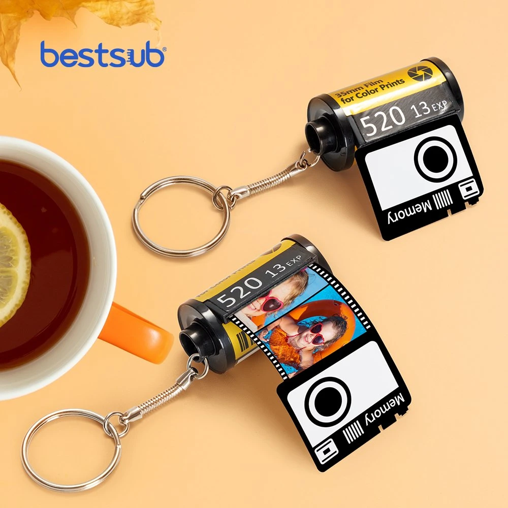 Bestsub Custom Sublimation Blank Memory Film Keychain Gift