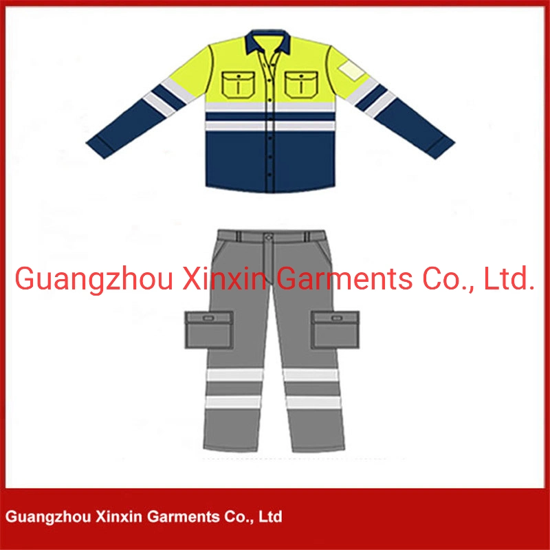 2023 de algodón de buena calidad a bajo precio ropa de seguridad Minera Mens Womens uniformes de trabajo use ropa fabricada en China (W2235)