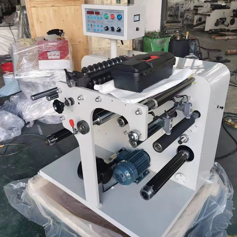 Small Roll 320mm Adhesive Paper Label Rotary Die Cutting Slitting Machine