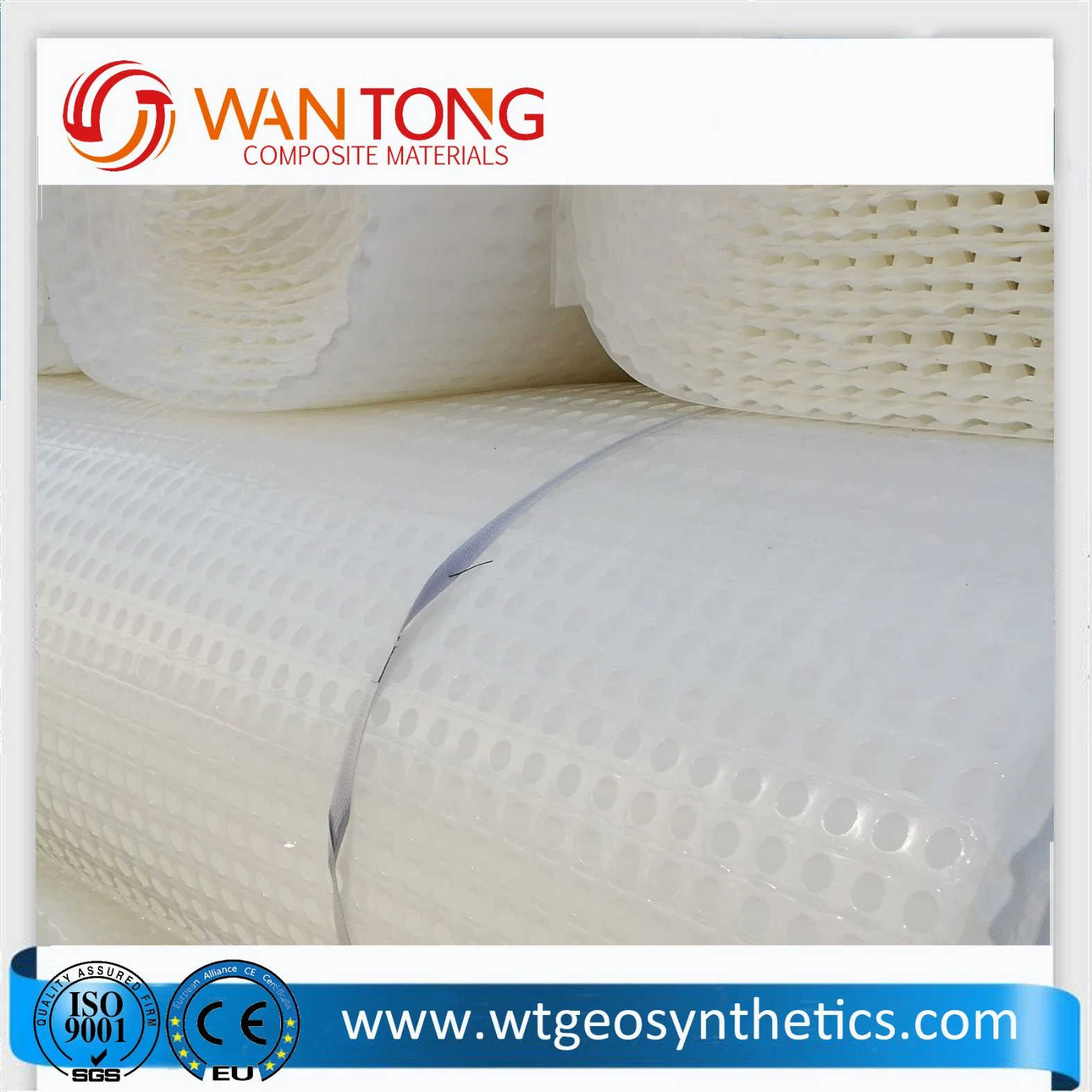 HDPE Dimple Drainage Board Sheet with Non Woven Geofabric