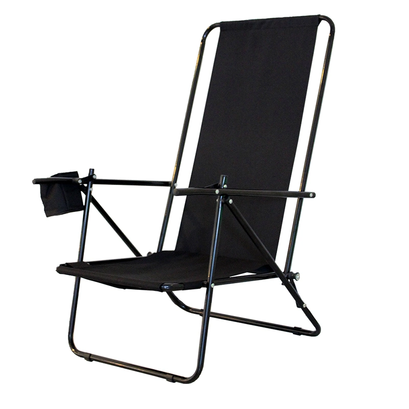 Anti-Rust Steel Frame Portable 600d Oxford Polyester Fabric Folding Camping Chair with a Cup Holder