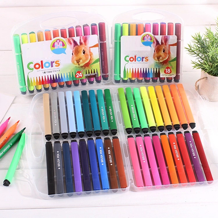 New Design High Quality Brush Tip Markers Soft Nib Triangle Watercolor Pens