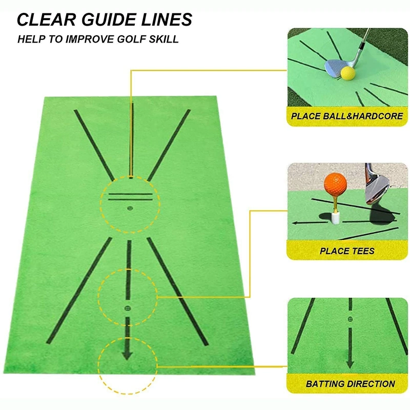 Golf schlagen Pad Golf Trainingsmatte Praxis Trainingshilfe für Schwenkerkennung Wyz15144