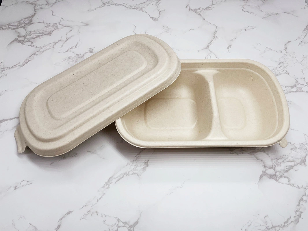 Биоразлагаемые пищи в микроволновой печи контейнер Bento ящики из сахара