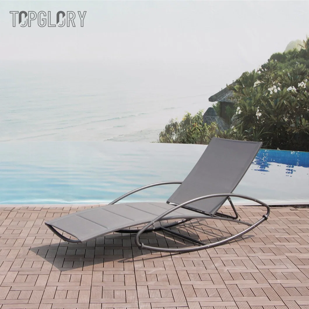 New Design Series Aluminium Frame Textilene Leisure Beach Chaise Outdoor Sun Lounger