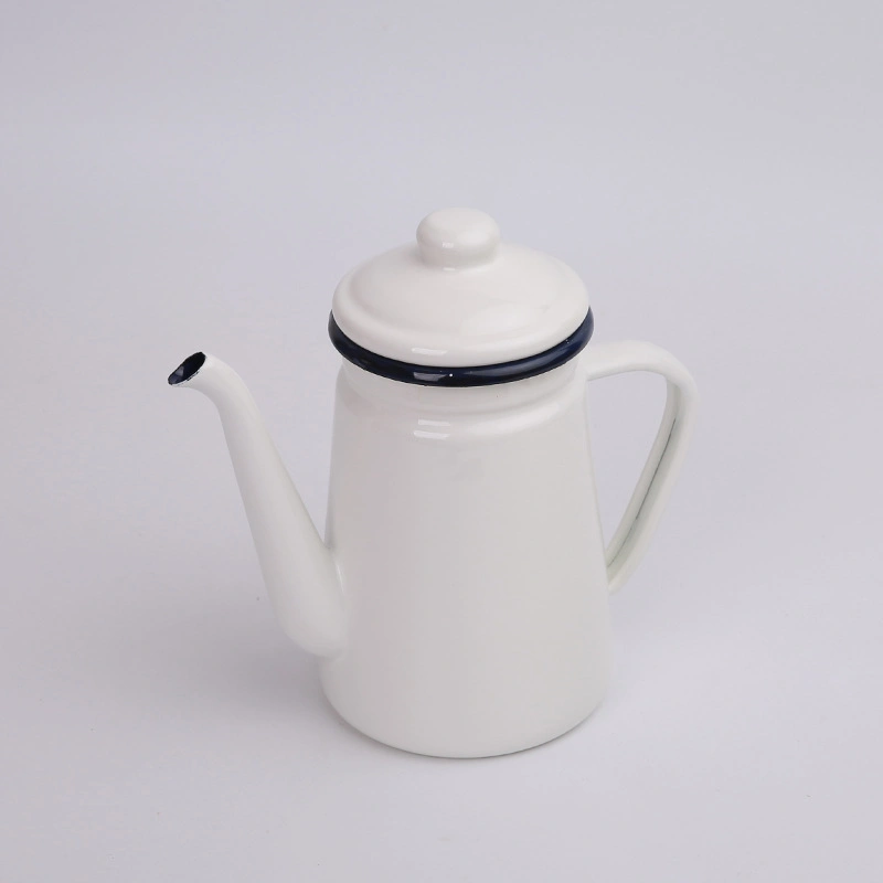 Meilleur Prix batterie de cuisine théière pot de lait de l'émail de l'eau verseuse cafetière bouilloire émail