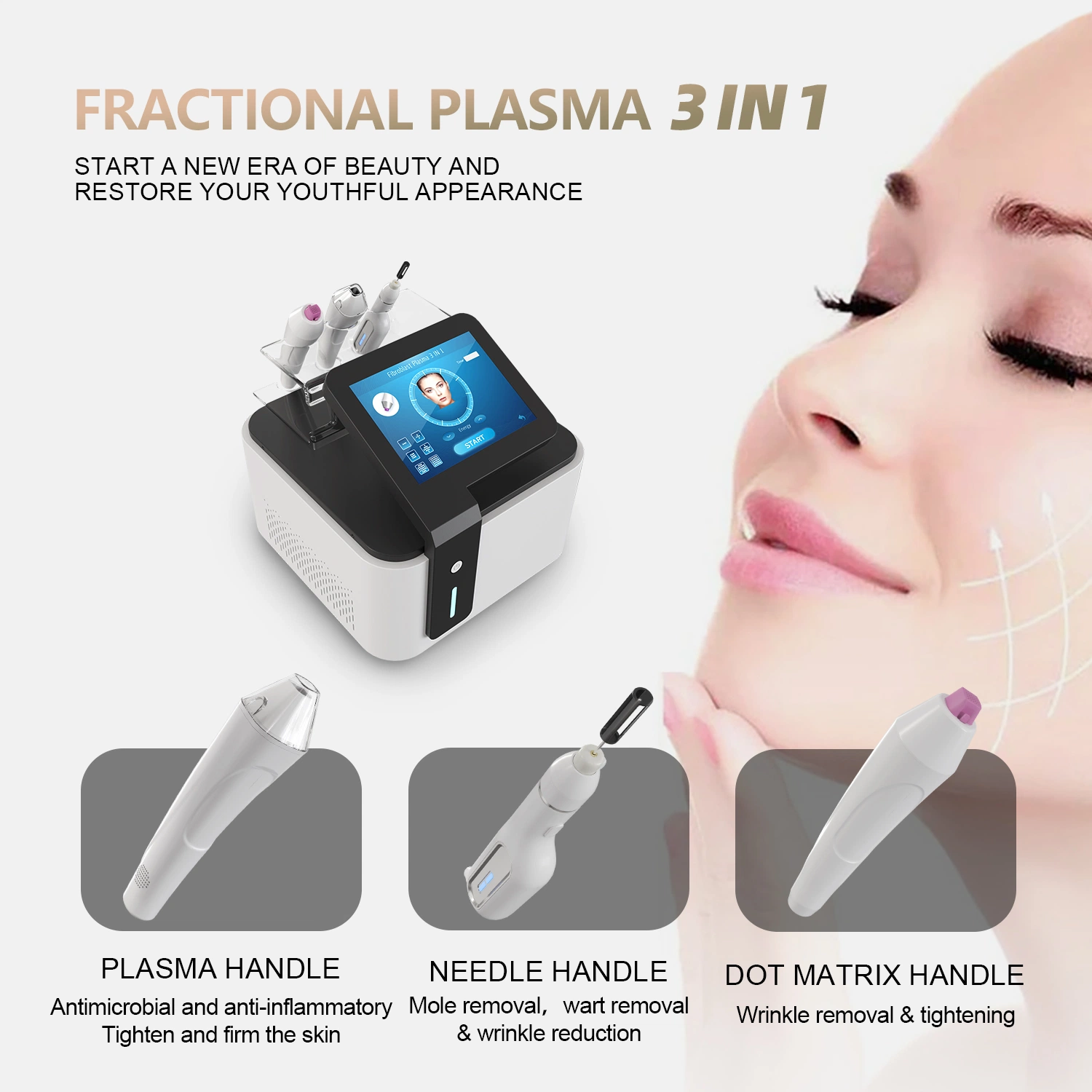 Face Lifting Fibroblast Cold 3in1 Plasma Pen