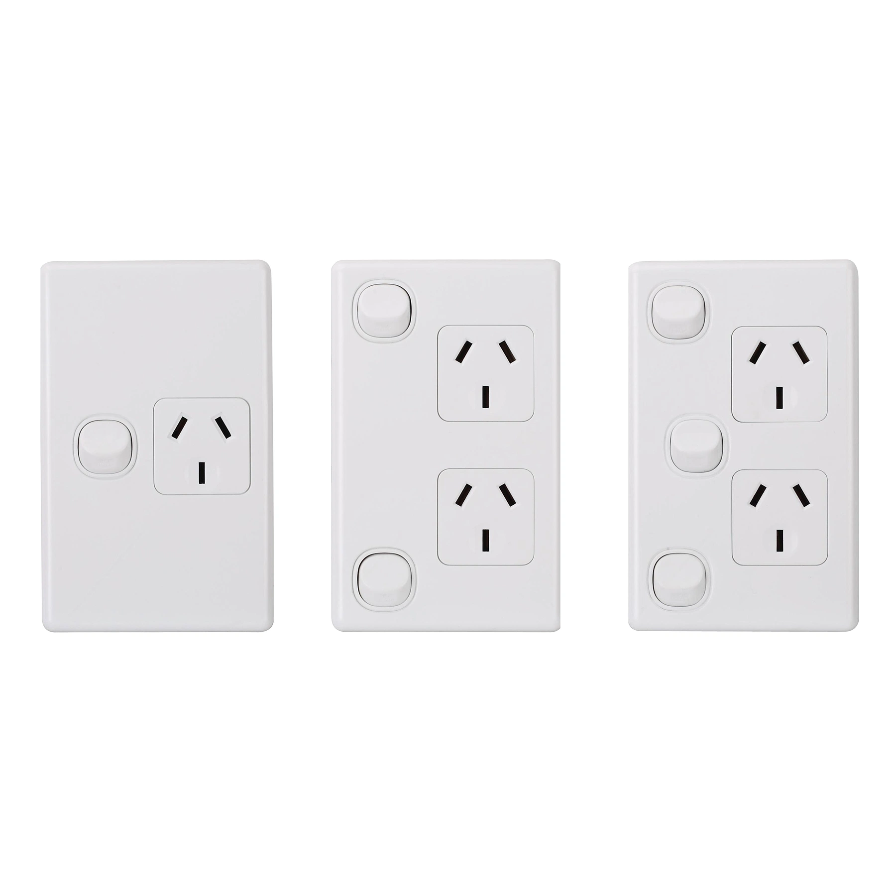 Australia Electric Products a Series White 2 Gang Power Point Switch Socket