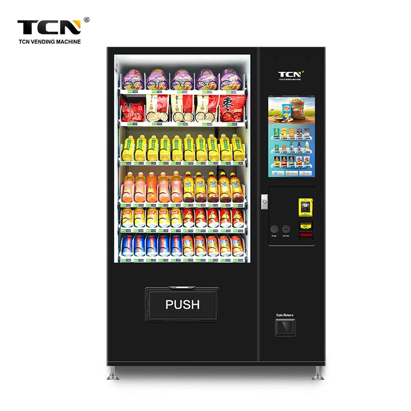 TCN Black Electronics Vending Machine Snack Distributor Vending Machine