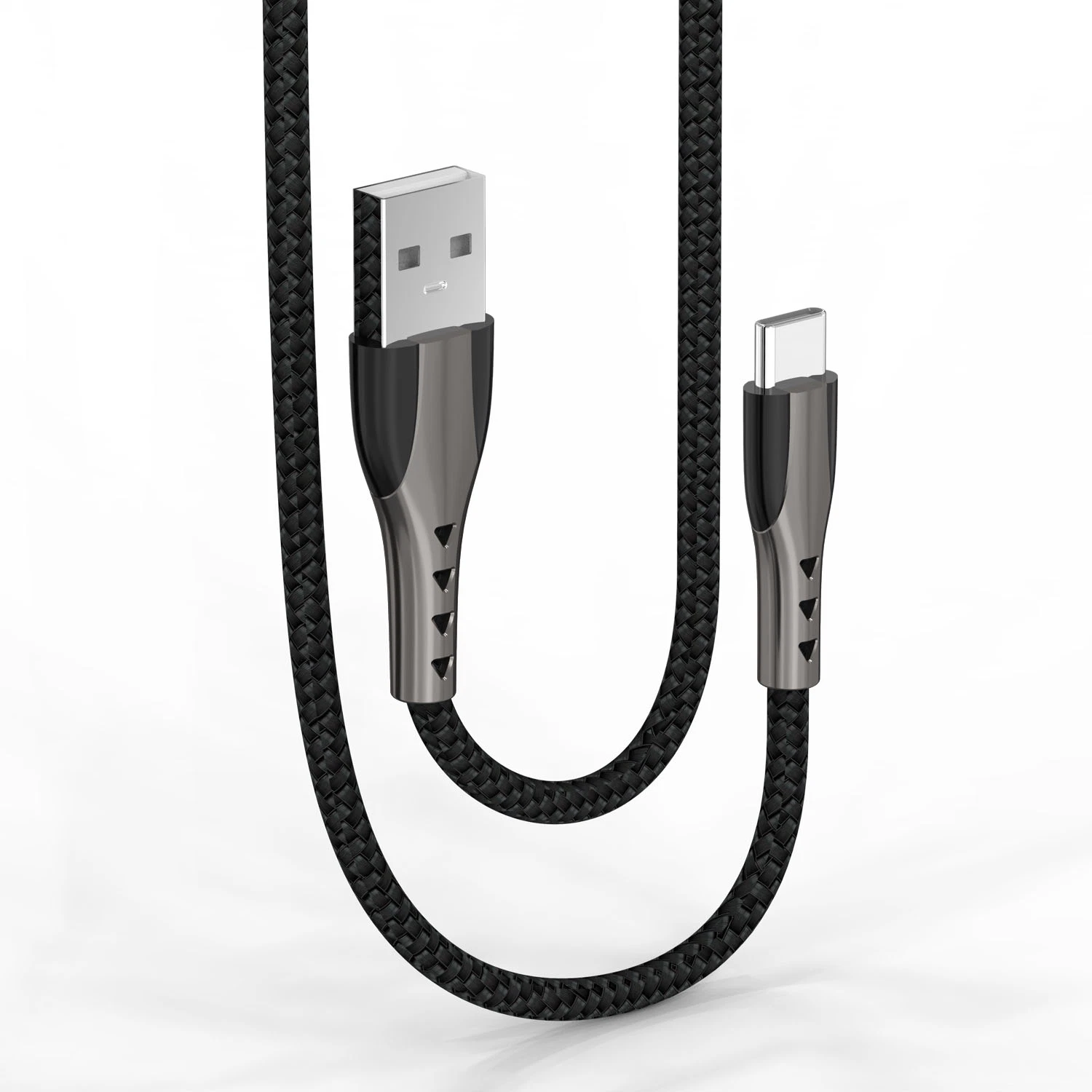 15W Adaptador de cargador de protección de flexión de nylon resistente cable de carga USB del teléfono móvil tipo C cable de datos