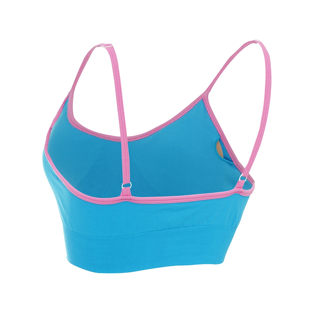 المرأة في S Yoga Sports Bra Impact Belt Detable Pad Comfort حمالة الصدر المبطلة بطبقٍ كاميسول توب الرياضية الخالية من الدرزات حمالة الصدر النشطة المخصصة لليوغا