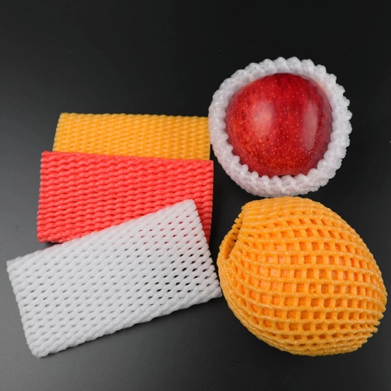 Plastic Colorful Fruit Mesh Net Protective Packaging Sleeve