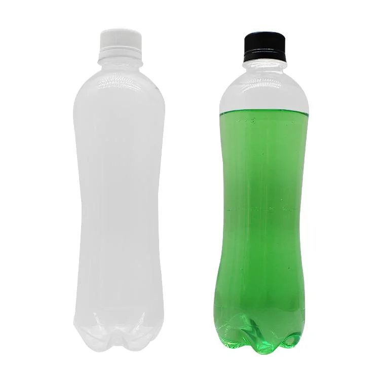 Einweg-Kunststoff-Wasserflaschen Getränke Verpackung Kundenspezifische 500ml Haustier leer Transparente Soda-Kunststoffflaschen