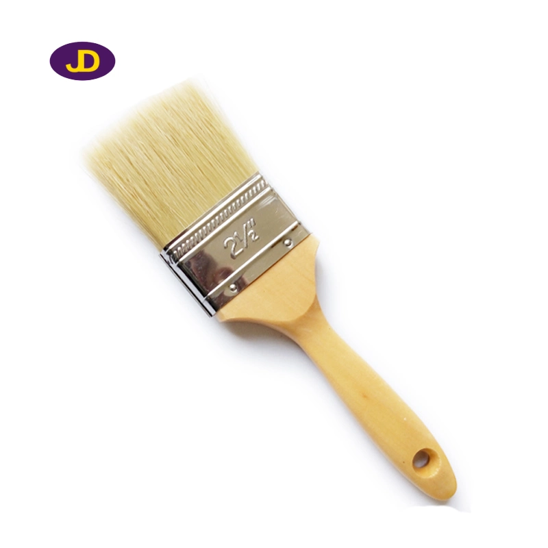 Wooden Handle White Bristle Paint Brush