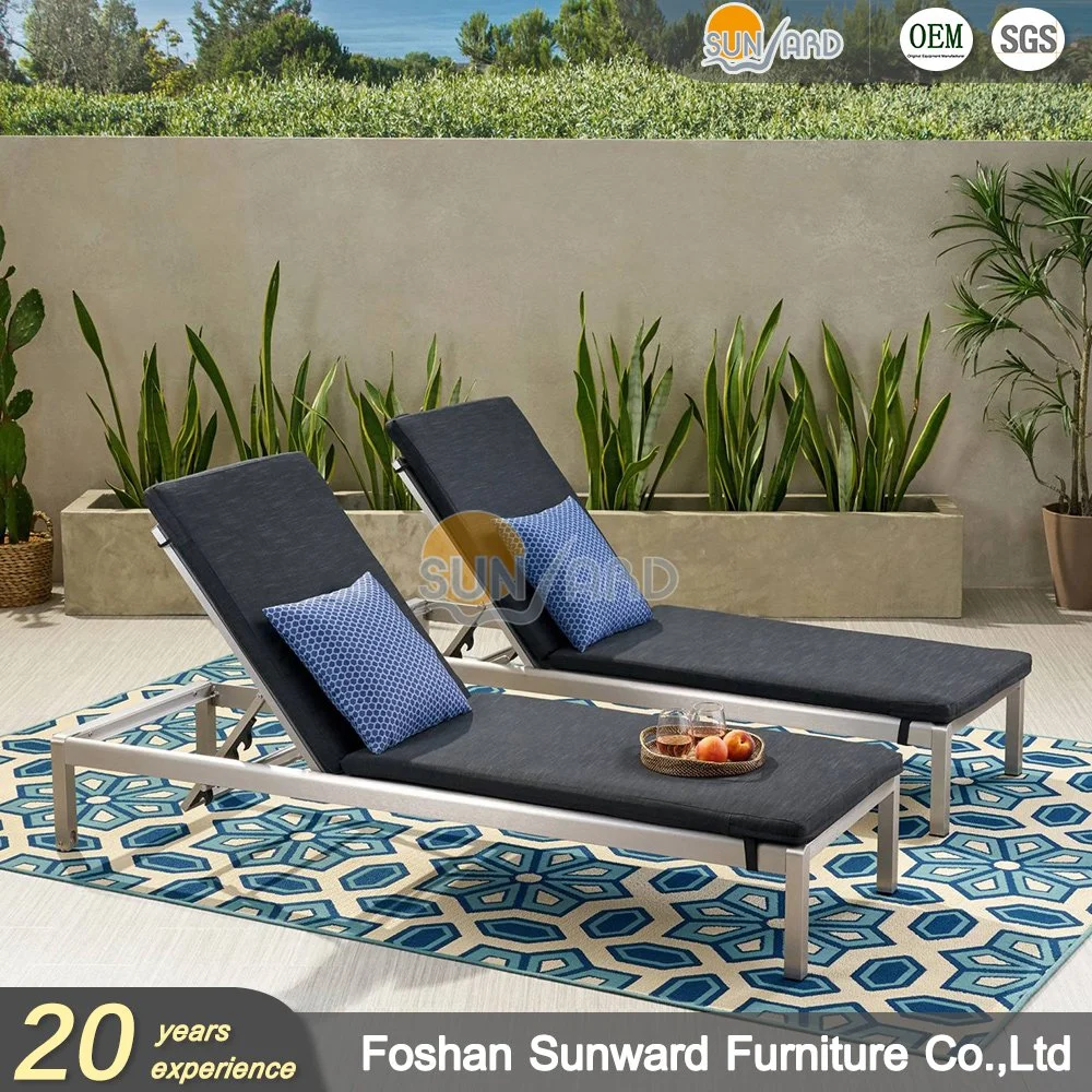 Customized Modern Outdoor Garden Resort Hotel Swimming Pool Beach Bed Aluminum Chaise Lounge