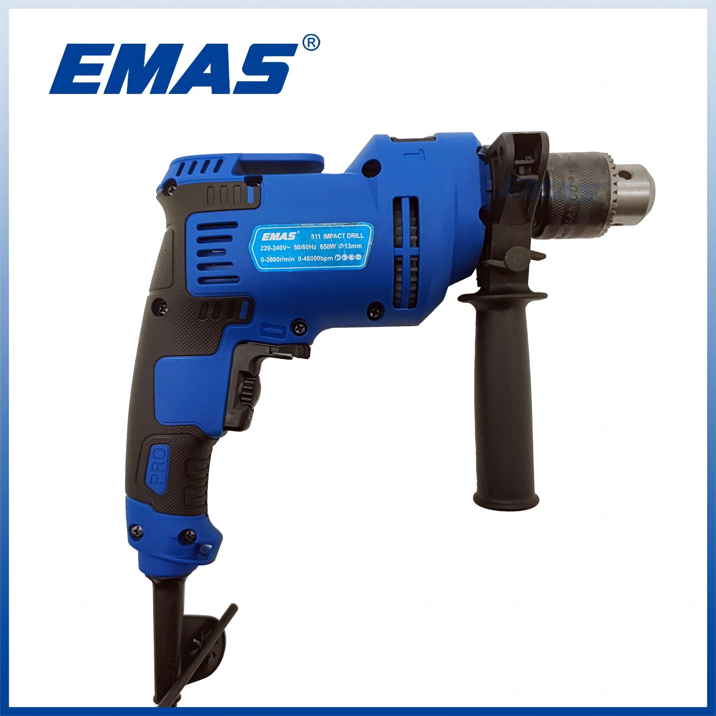 EMAS Power Tools 220V Elektrische Bohrmaschine 650W Schlagbohrmaschine 13mm