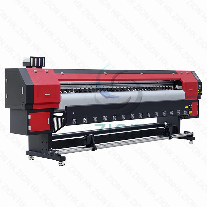 High Speed Large Format Textile Sublimation Printing Machine 10FT 3.2m Banner Tarpaulin Printer Wall Paper Light Film Canvas Eco Solvent Inkjet Printer