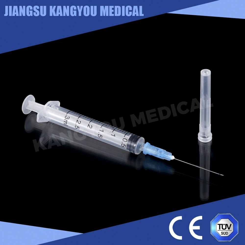 2021 Best Selling Medical Grade PP Three Parts Disposable Syringe with Fixed Needle From China Manufacturers