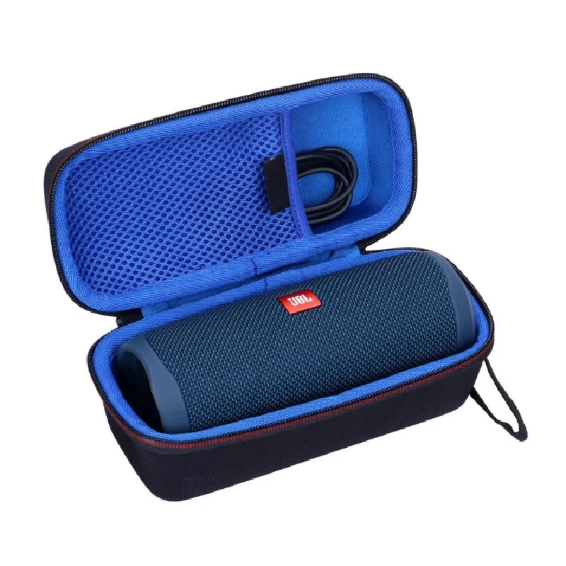 Étui rigide durable en EVA pour haut-parleur portable Jbl Flip 6 Flip 5 étanche Bluetooth bleu, sac de transport de protection pour haut-parleur de stockage.