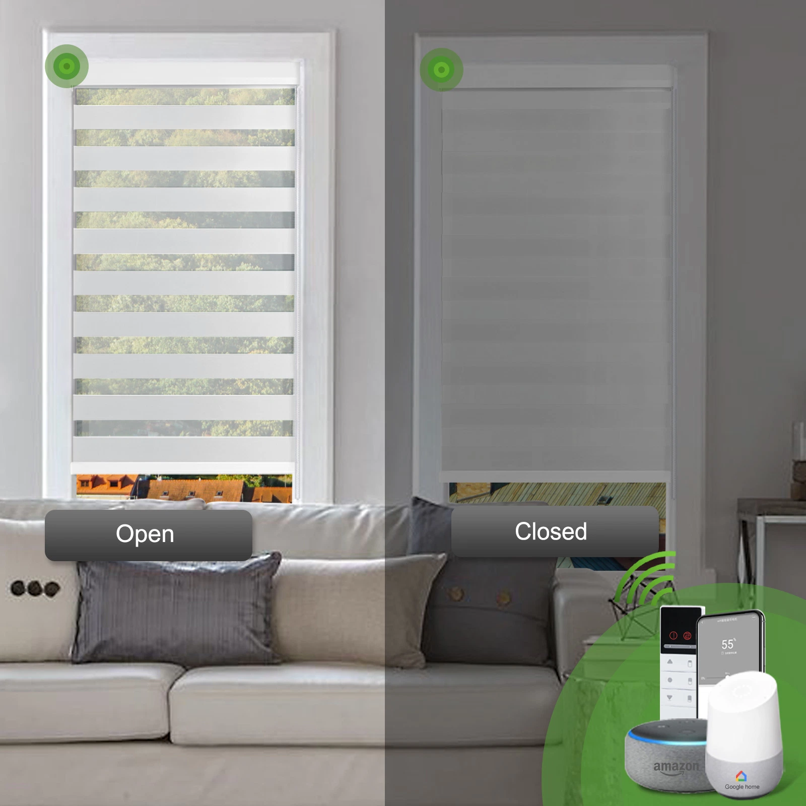 Smart Motorized Roller Shades for Window