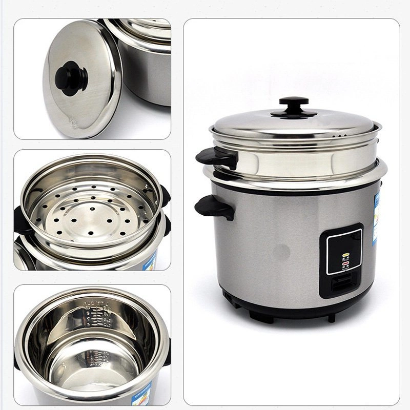 201 304 Stainless Steel Automatic Cooking and Warming System Straight Rice Cooker