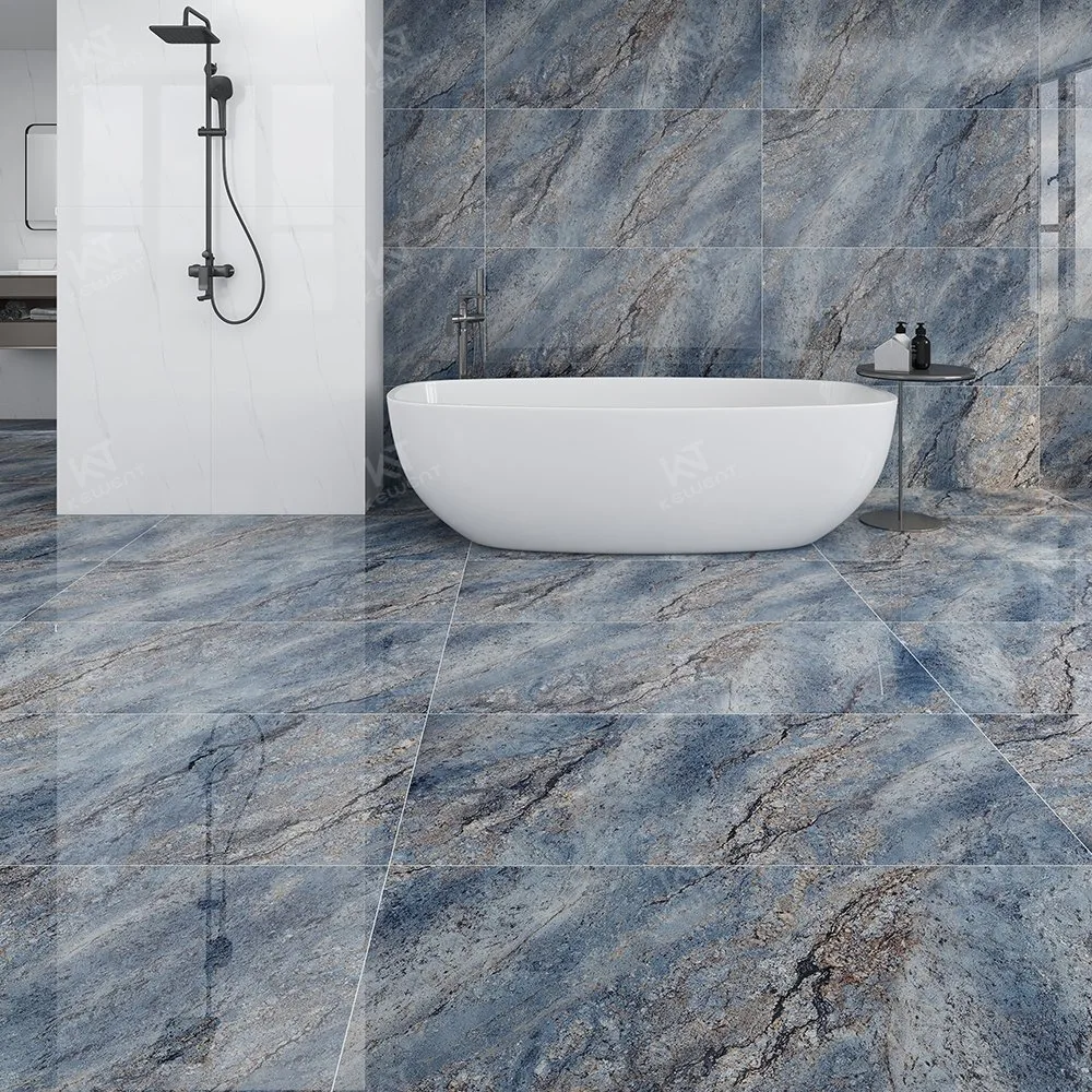 Porcelana em mármore com vidro polido 750X1500 Big Slab Ladrilhos de piso